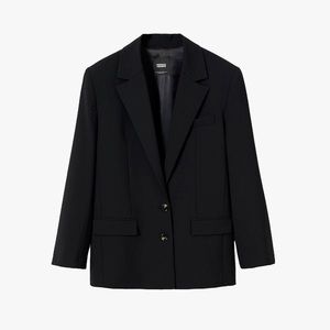 MANGO Pernille Teisbaek Oversized Black Blazer NWT